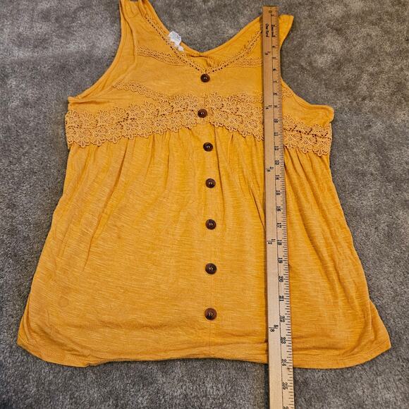 Eyeshadow Size Medium M Golden Rod Embroidered Boho Bohemian Button Top Blouse - Picture 6 of 7
